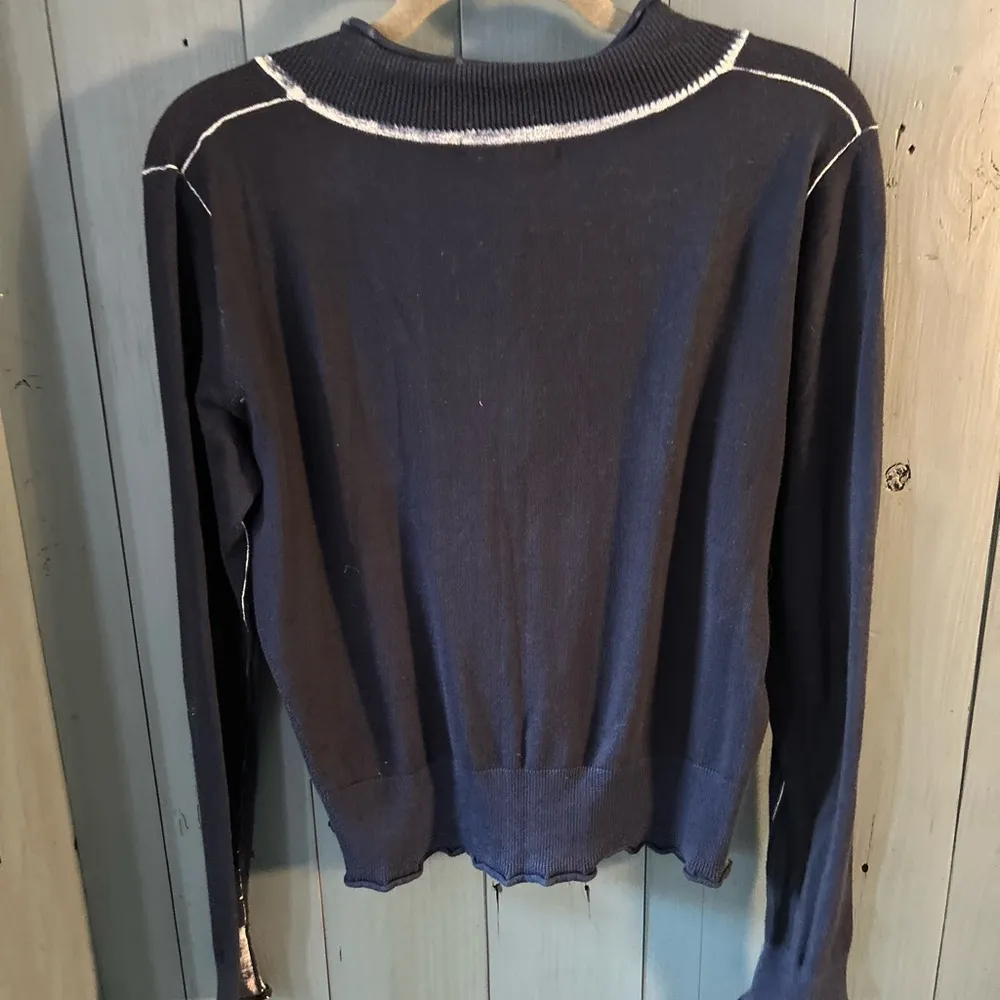 Cabi Womens Bleach Trim Tye-Dye Style 287 "Centerfield" Button-Front Cardigan S - Image 3