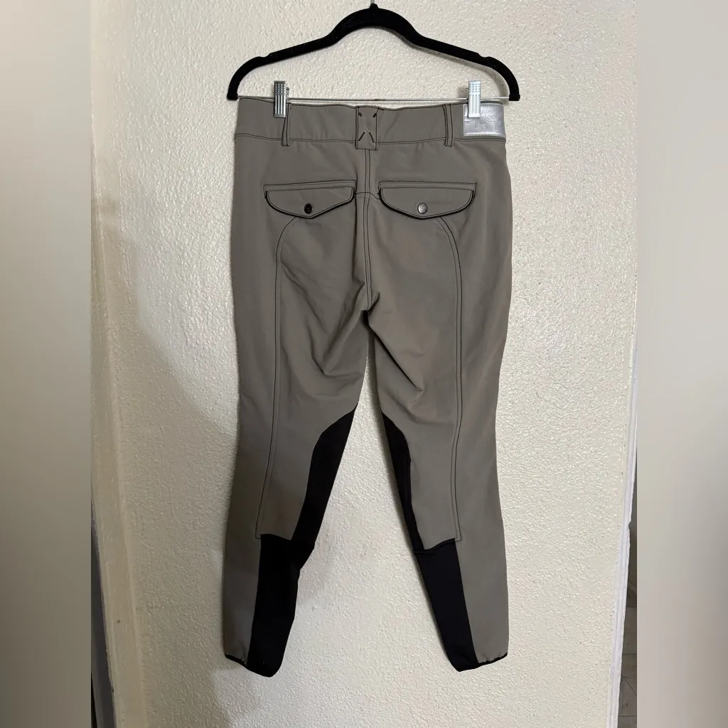 Million Dollar Breech Knee Patch Higher Rise, Super Stretch khaki color size 30R Tan - Image 13