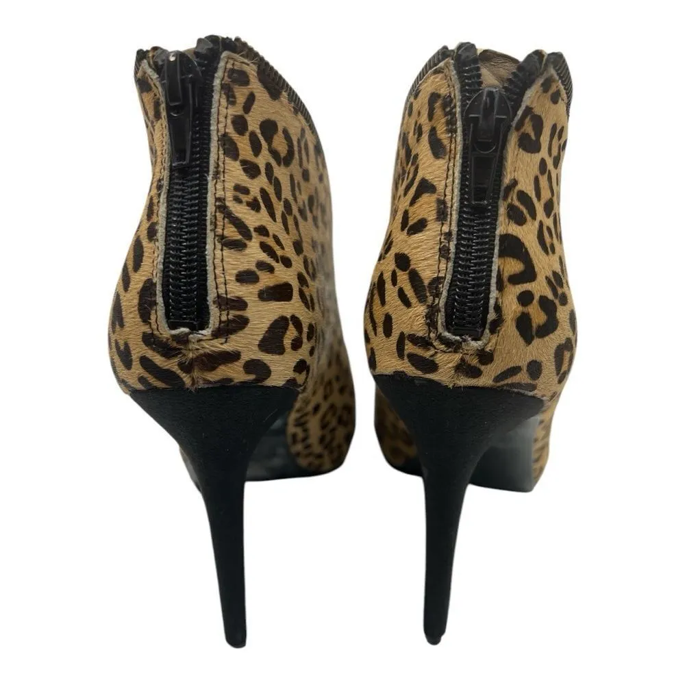 Carlos Santana Veruca leather upper fur 7.5 heels Tan - Image 6