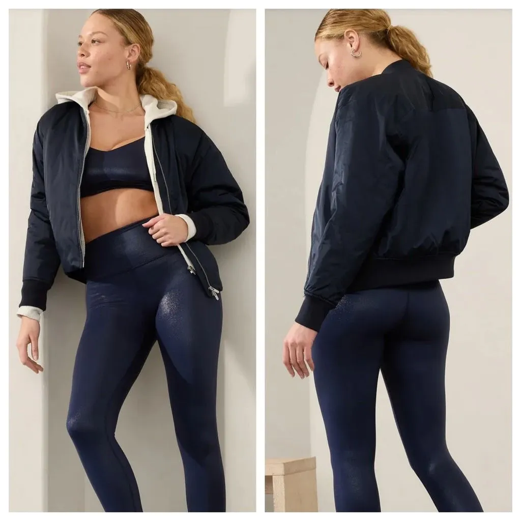 Athleta Sateen Bomber Jacket Size XS - Image 14