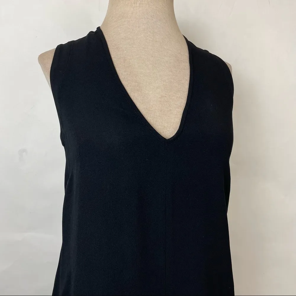 Proenza Schouler Size 2 Black Sleeveless Flared Dress lace up back - Image 4