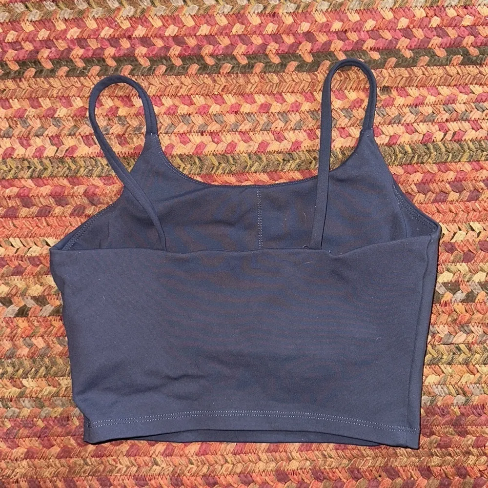 DARK BLUE ATHLETIC CROP CAMI TANK - Image 2