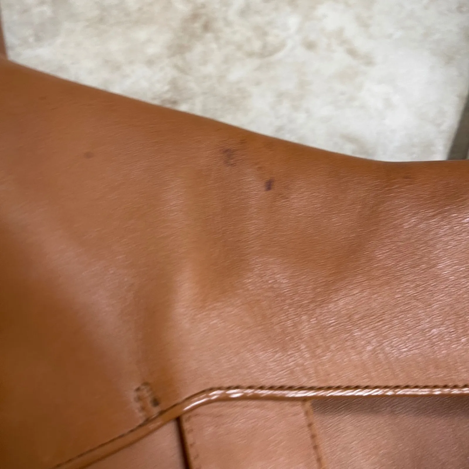 Tory Burch kira Tan Leather Ankle Boots Block Heel Logo Buckle Women Size 7m - Image 13