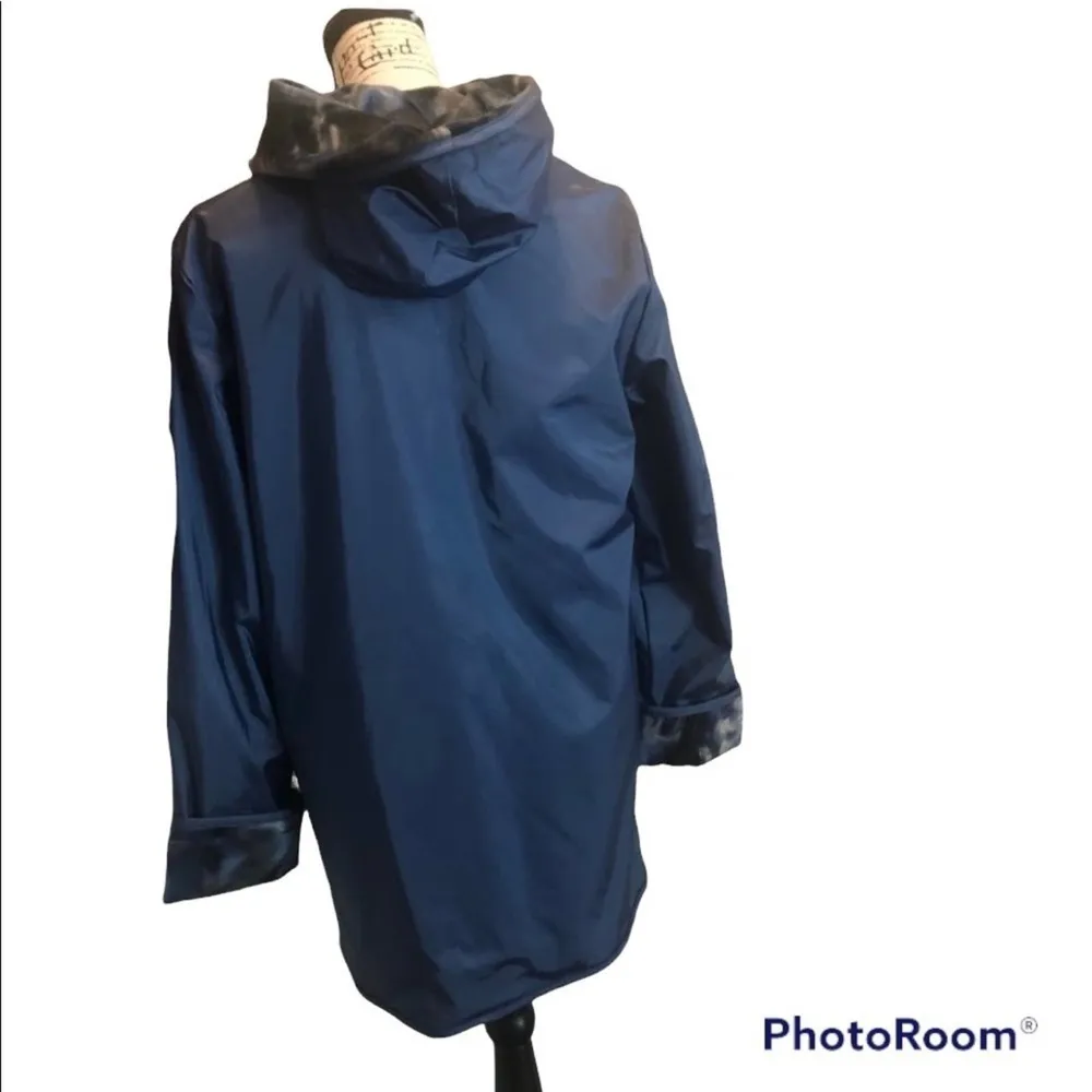 Vintage Atlantic Beach Coat Jacket Blue Size Small Rain Wind Snow Coastal - Image 4