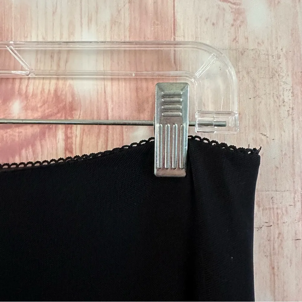 Cider  Black Mesh Mid Rise Ruffle Maxi Skirt - Image 5