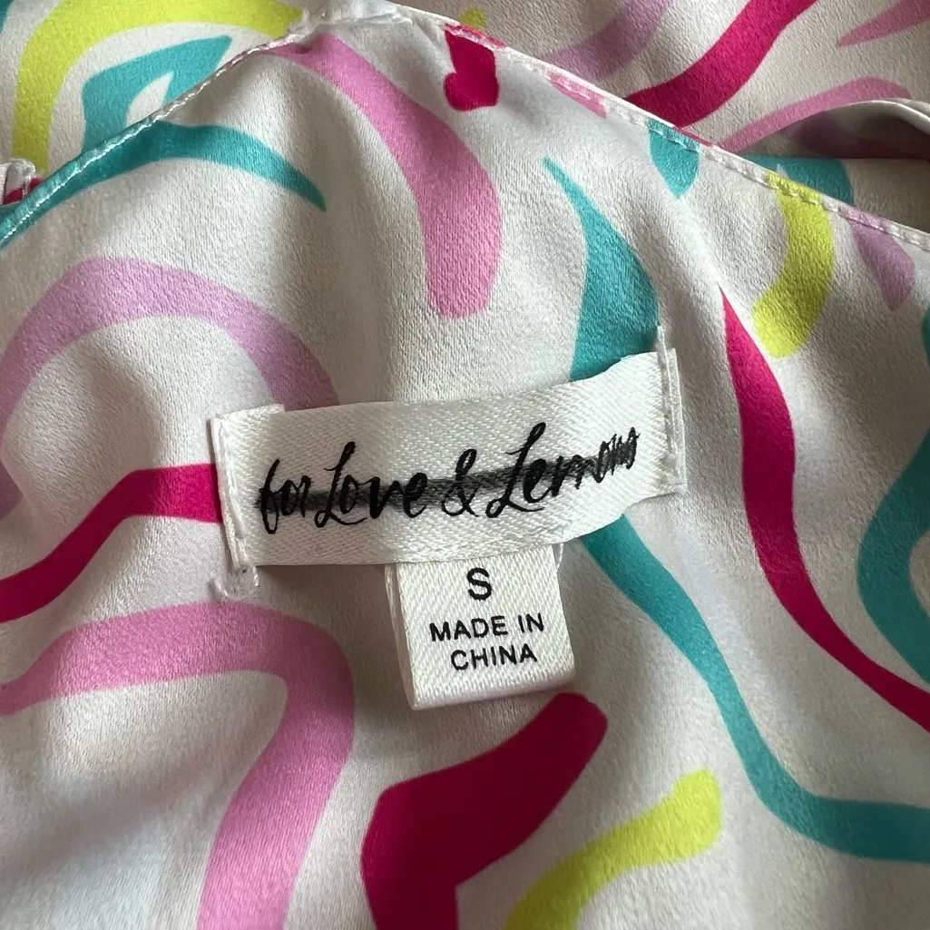 For Love & Lemons FL&L Women’s Palmer Retro Halter Cutout White Mini Dress Small - Image 4