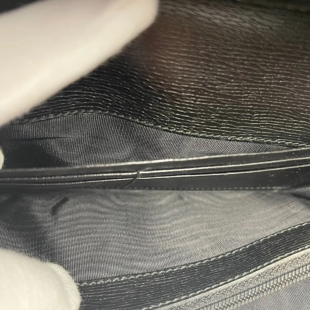 Gucci Calfskin Interlocking G Continental Wallet Black - Preowned - Image 7