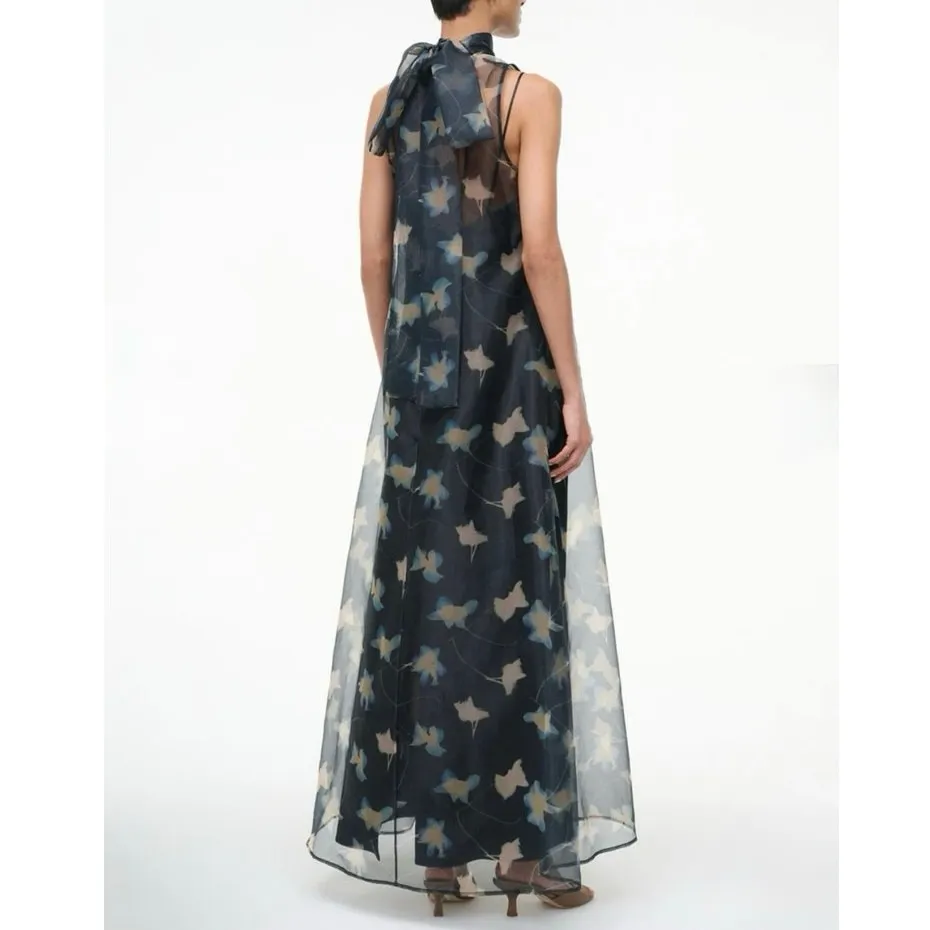 Staud ALBEE DRESS BOTANICAL
SHADOWS sheer maxi dress Small - Image 2