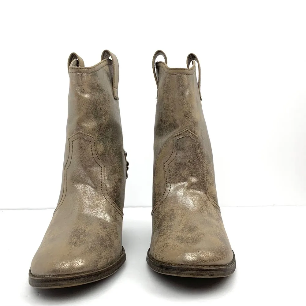 Sunrise Studded Cowboy Booties Size 8.5 - Image 2