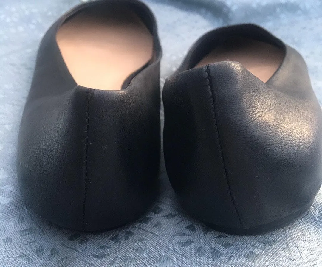 Black Leather Flats - Image 8