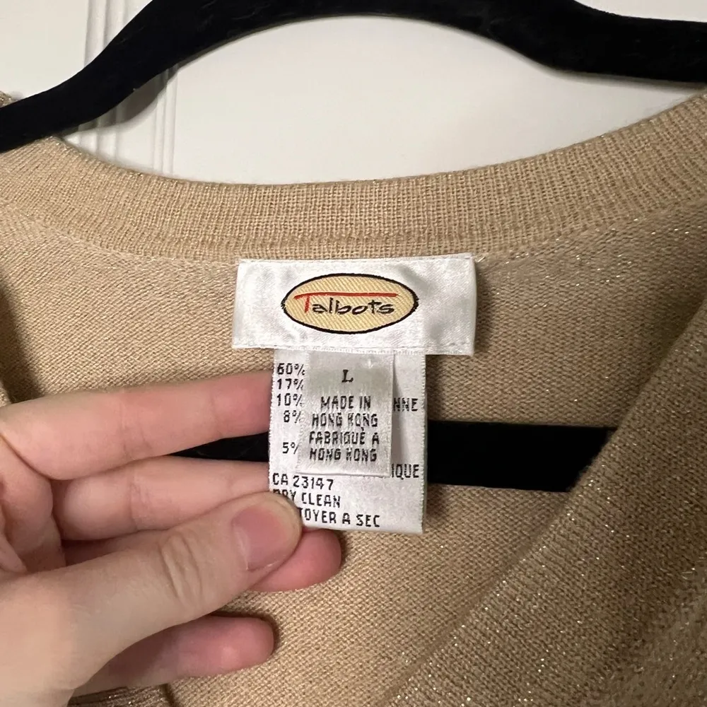 Vintage Talbots Wool Silk Sparkle Glitter Sweater - Image 6