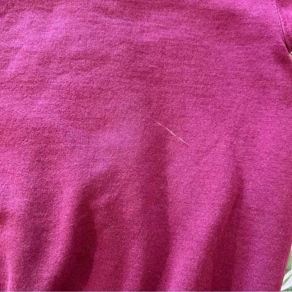 Champion vintage distressed sweatshirt, maroon size large - Image 5