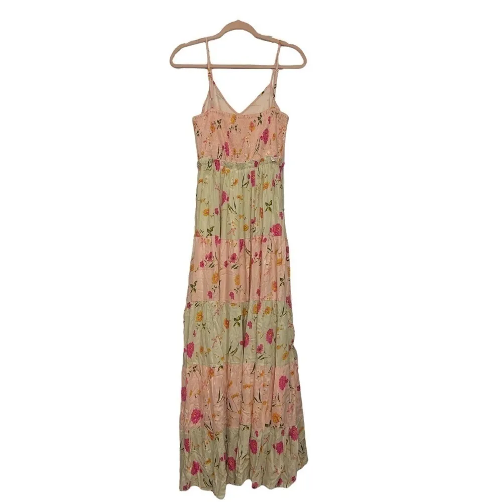 NWT RAGA Flores Tiered Floral Bloom Maxi Dress | Pink | Small - Image 4