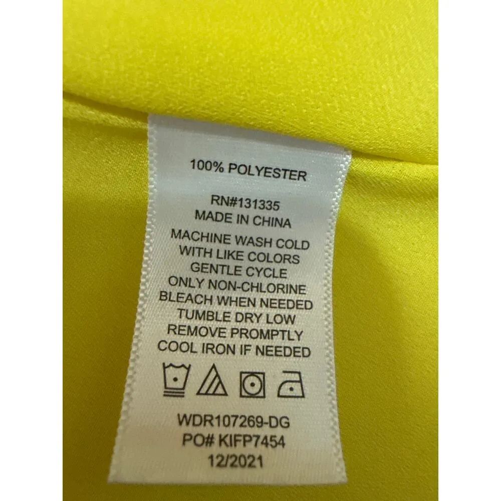 Socialite Yellow Sleeveless Printed Cami Camisole Tank Fit & Flare Mini Dress M - Image 4