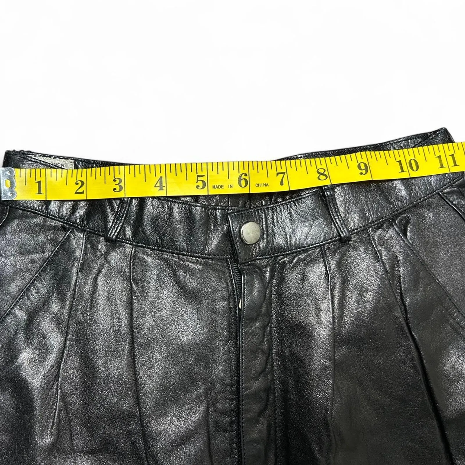 Tasmania leather straight leg pants 22x26 Black Size XS - Image 4