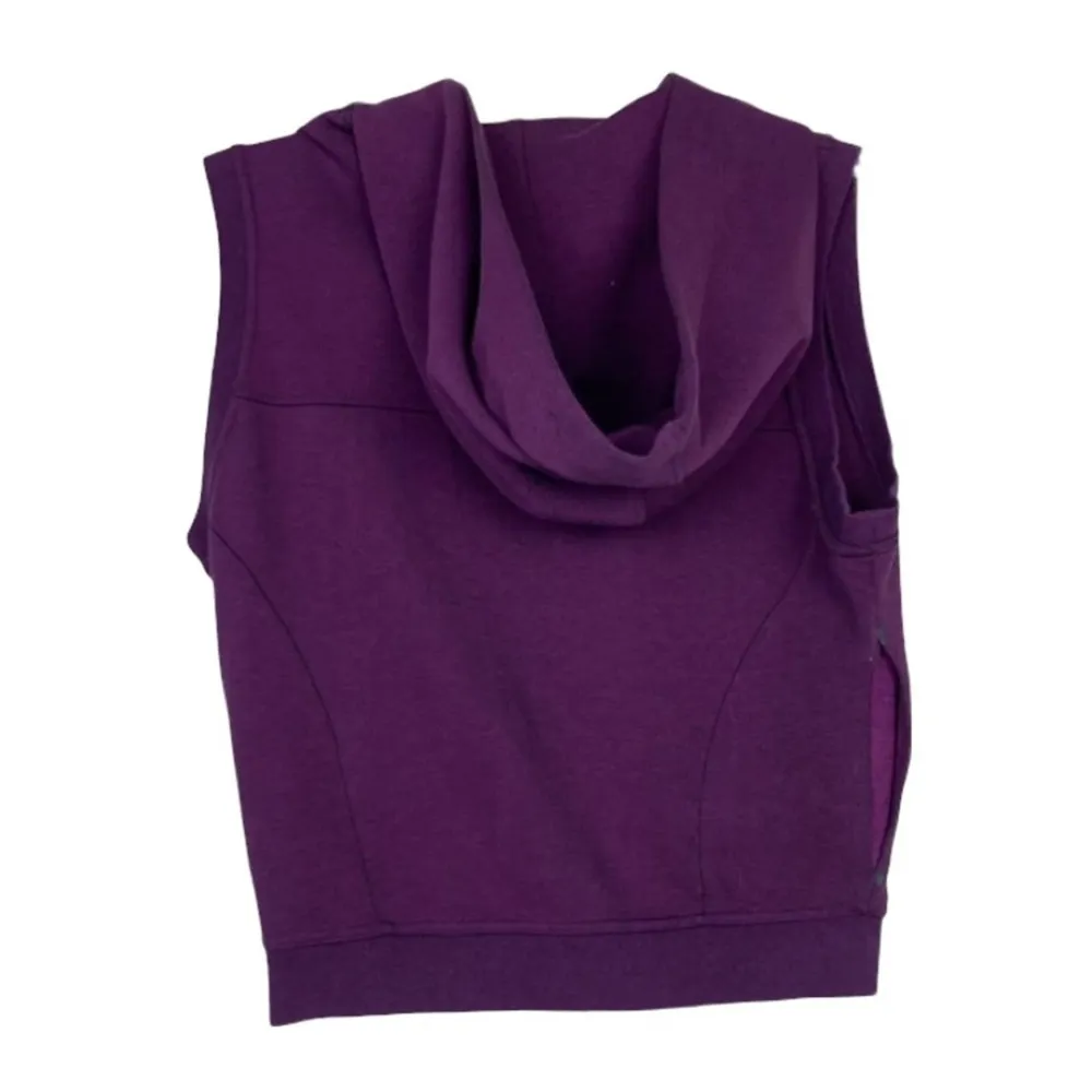 Nike Tech Purple Sleeveless Fleece Hooded Vest Sz S - Image 3