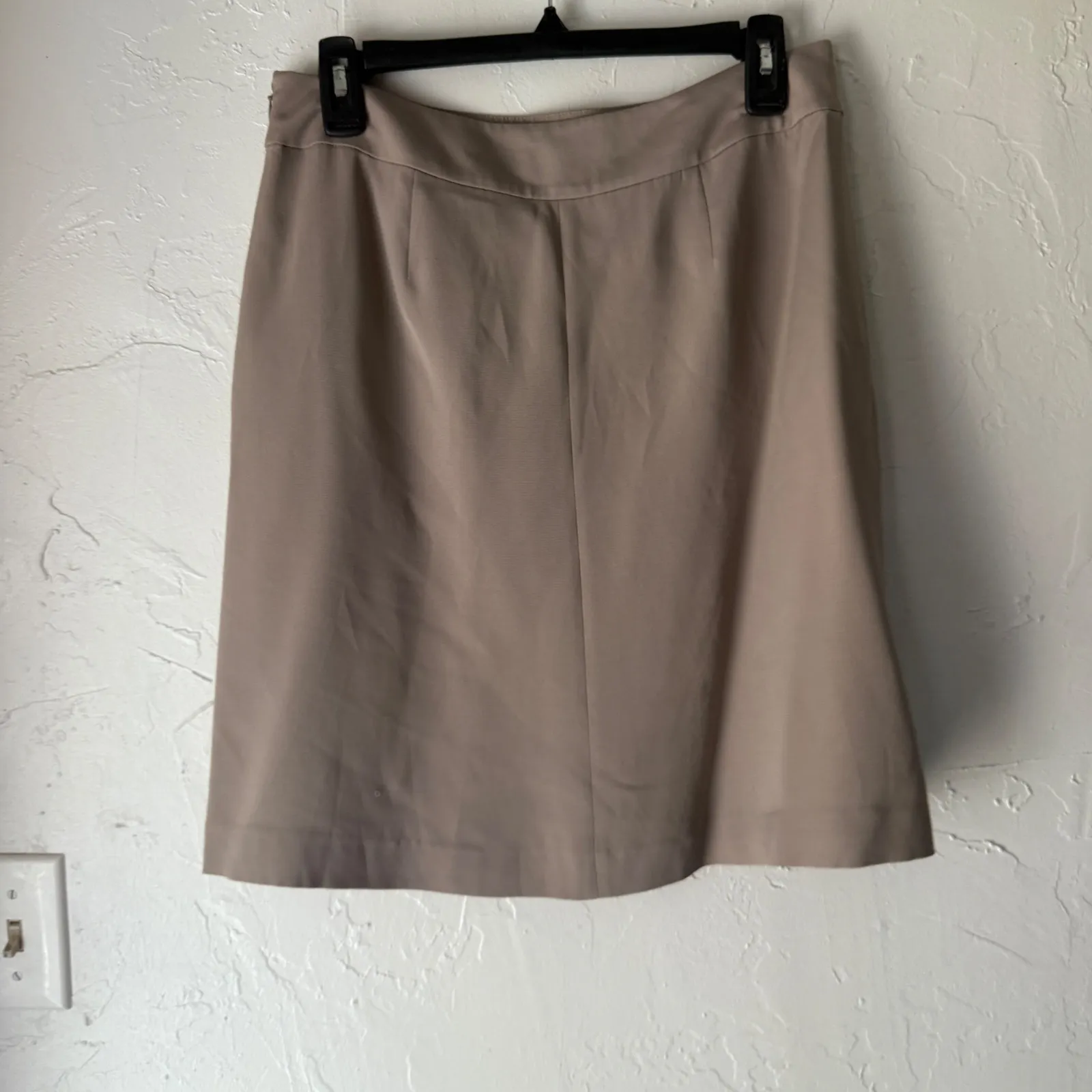 Ann Taylor Silk Blend Sheath Skirt Beige 6 Career Office Siren Coquette Feminine - Image 7