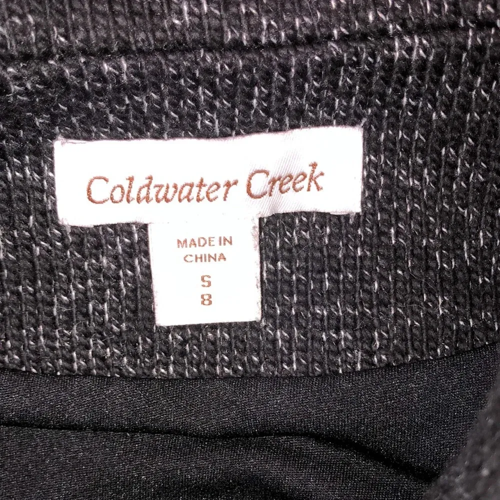 Coldwater Creek size small black sweater vest - Image 4