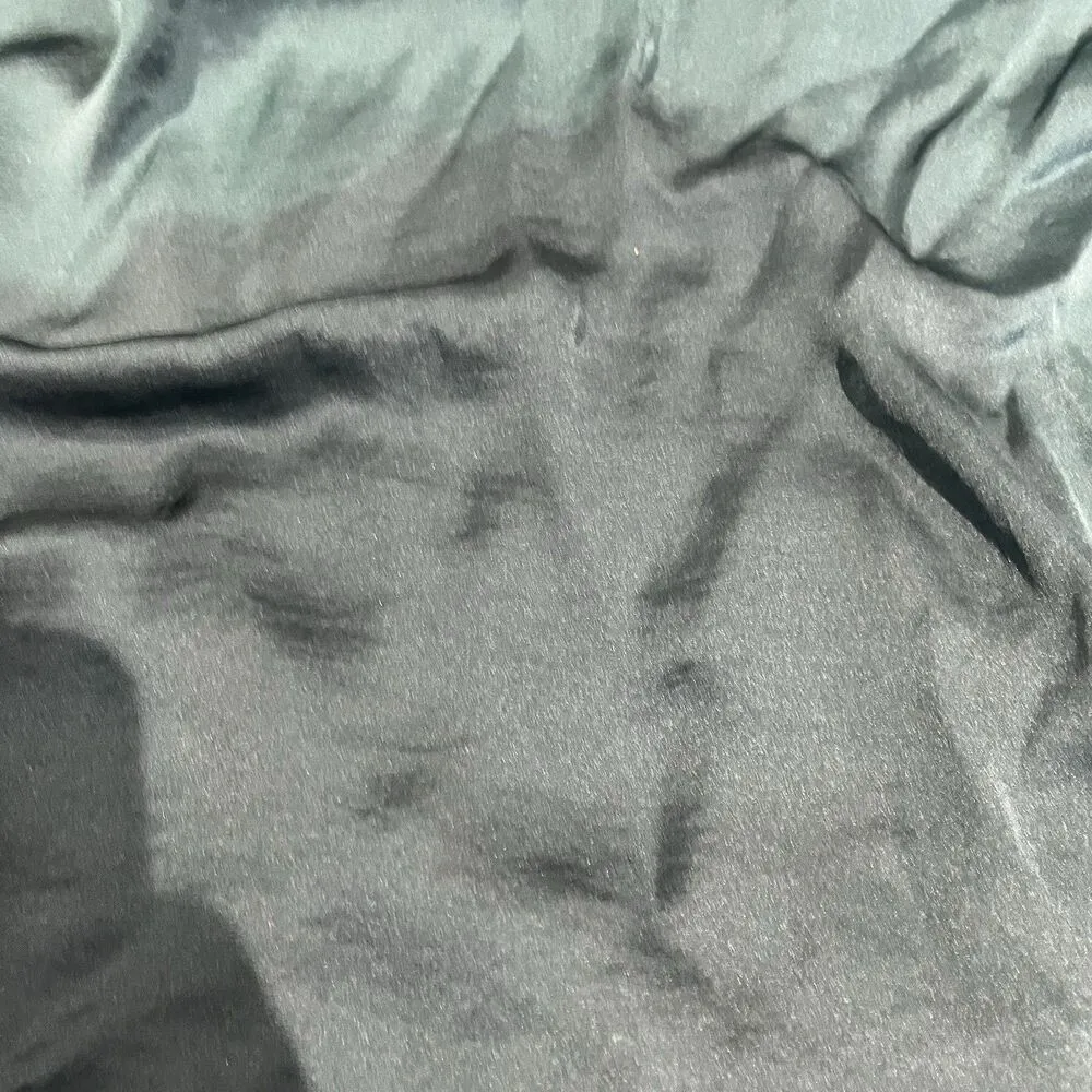 Libby Edelman women's L Satin Ruffle Blouse Tunic Bare Shoulder top - Image 6