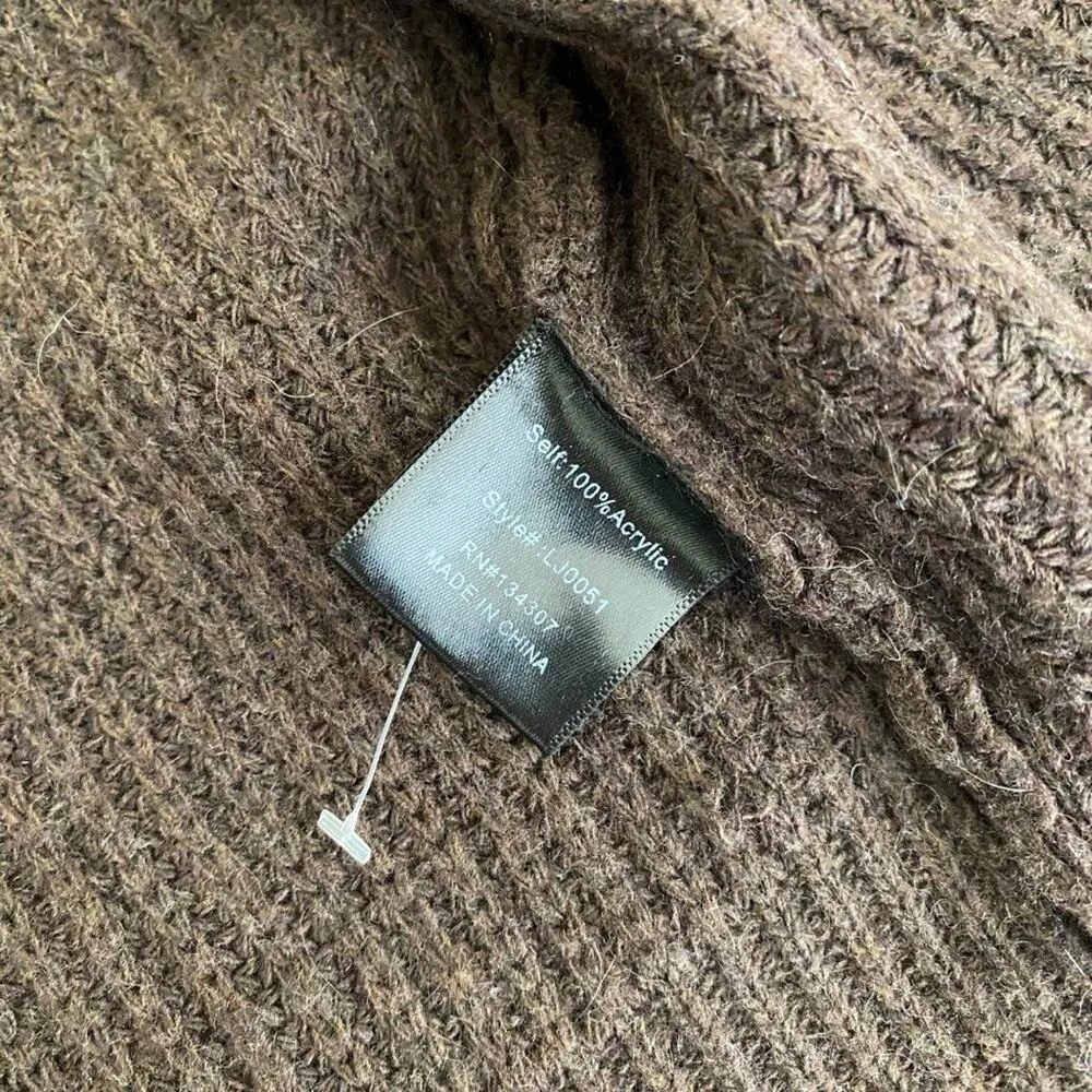 Line & Dot - Elise Cardigan in Chocolate Brown - Image 4