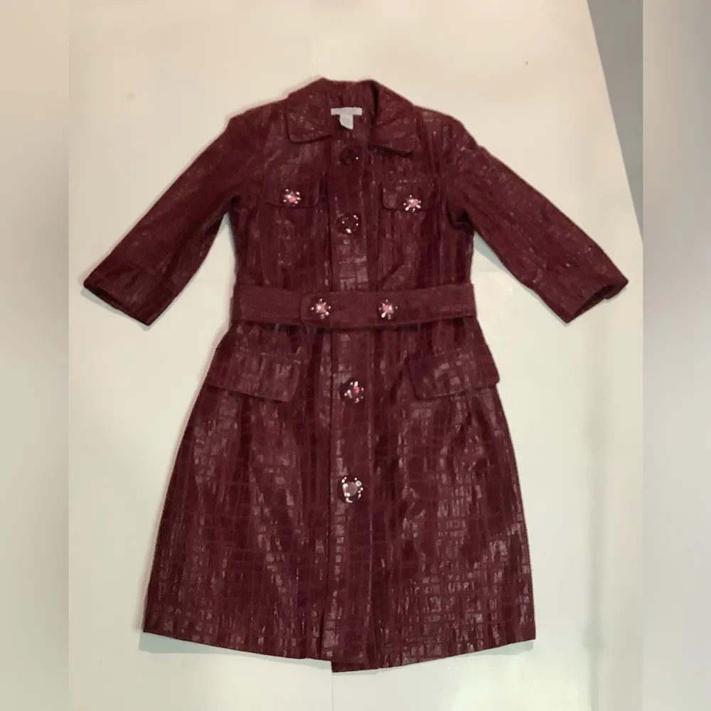 Vertigo Paris Color Rain Merlot Jacket Coat - Image 4