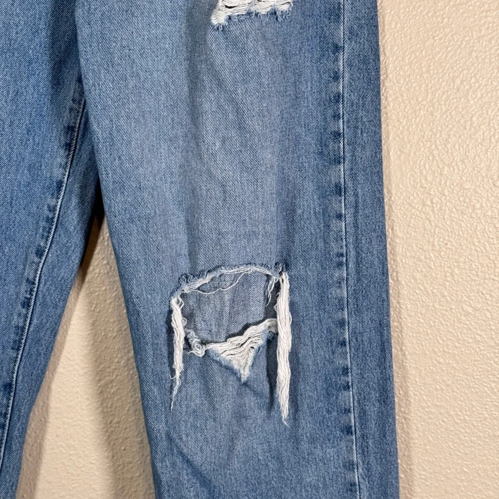 Levi’s Blue 94 Baggy Distressed Jeans Womens 28 High Rise Casual Denim Fall - Image 11