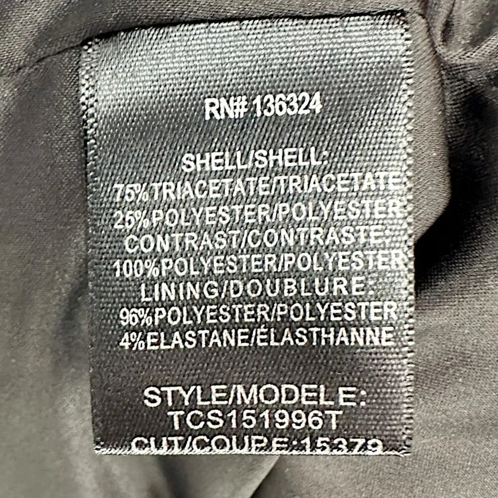 Halston Heritage | 6 | Evening Collection V-Neck Satin LBD Cocktail Slip Dress - Image 10