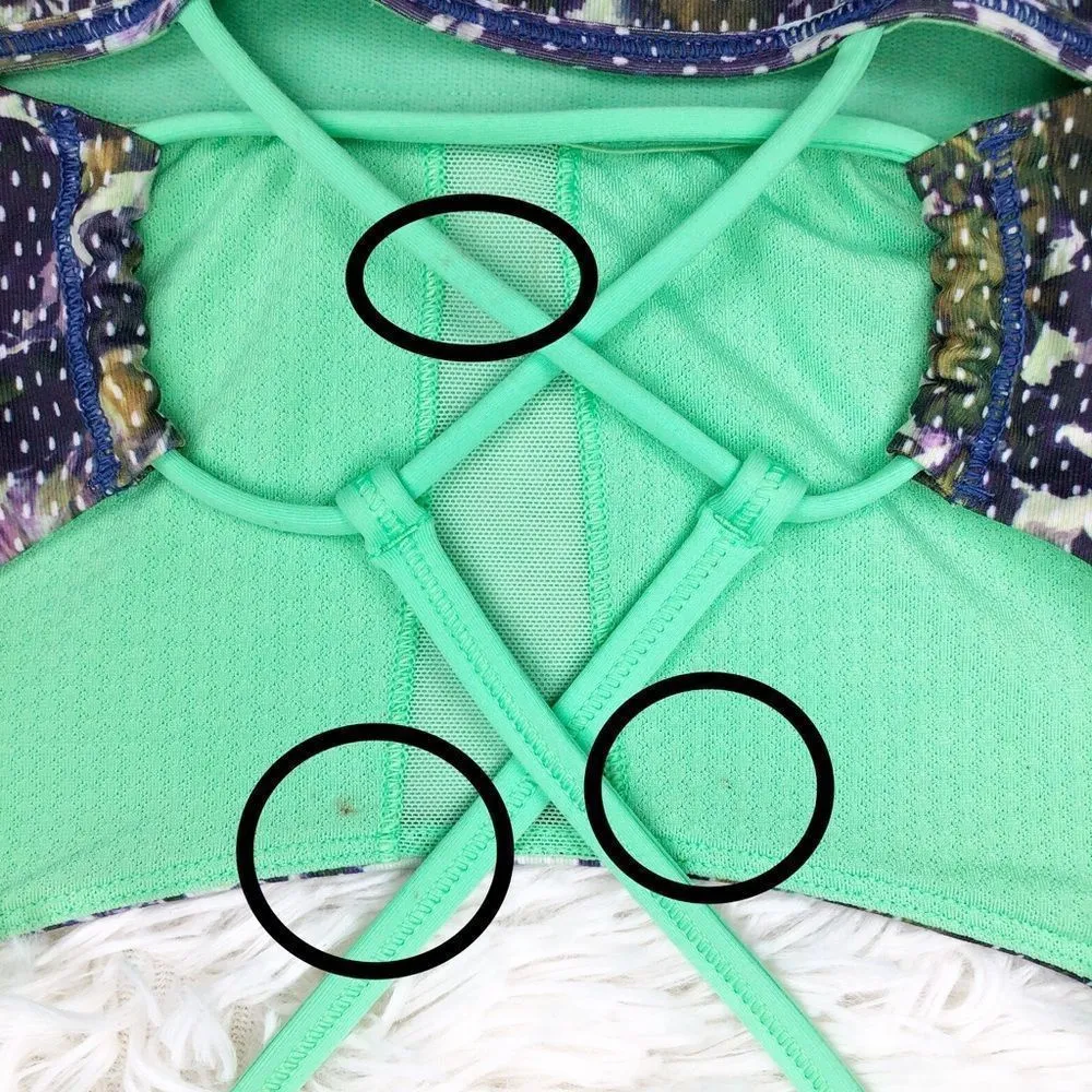 Lululemon Dancing Warrior Tank Top Floral Sport Purple Green Pistachio Size 4 - Image 4