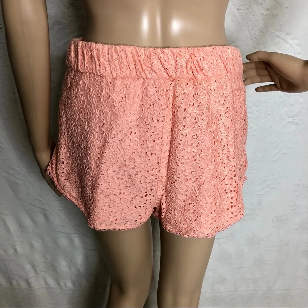 Peach Lace Shorts - Image 3