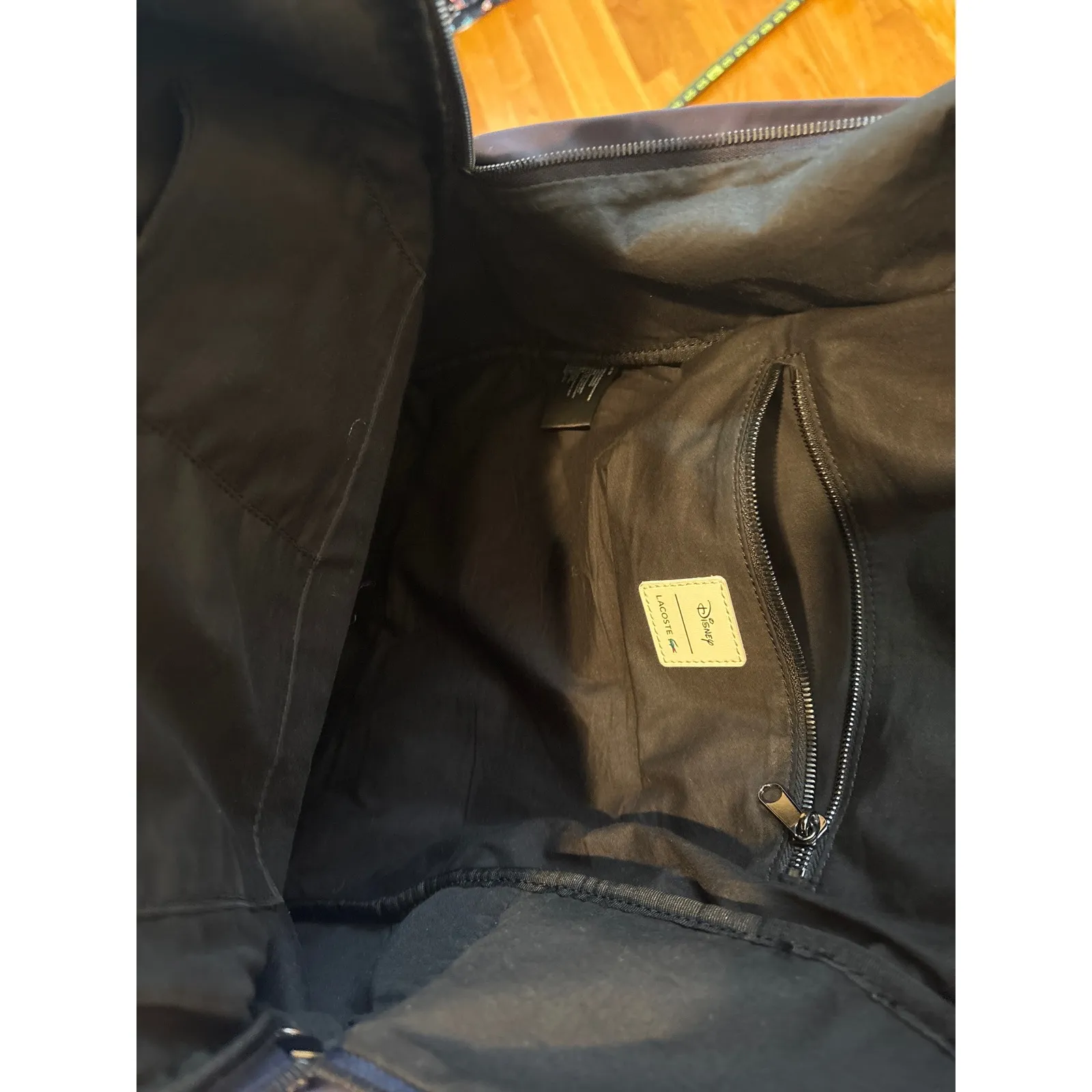 Lacoste Backpack Navy Blue Disney Mickey Mouse Print Nylon‎ Adventure Travel Bag - Image 5