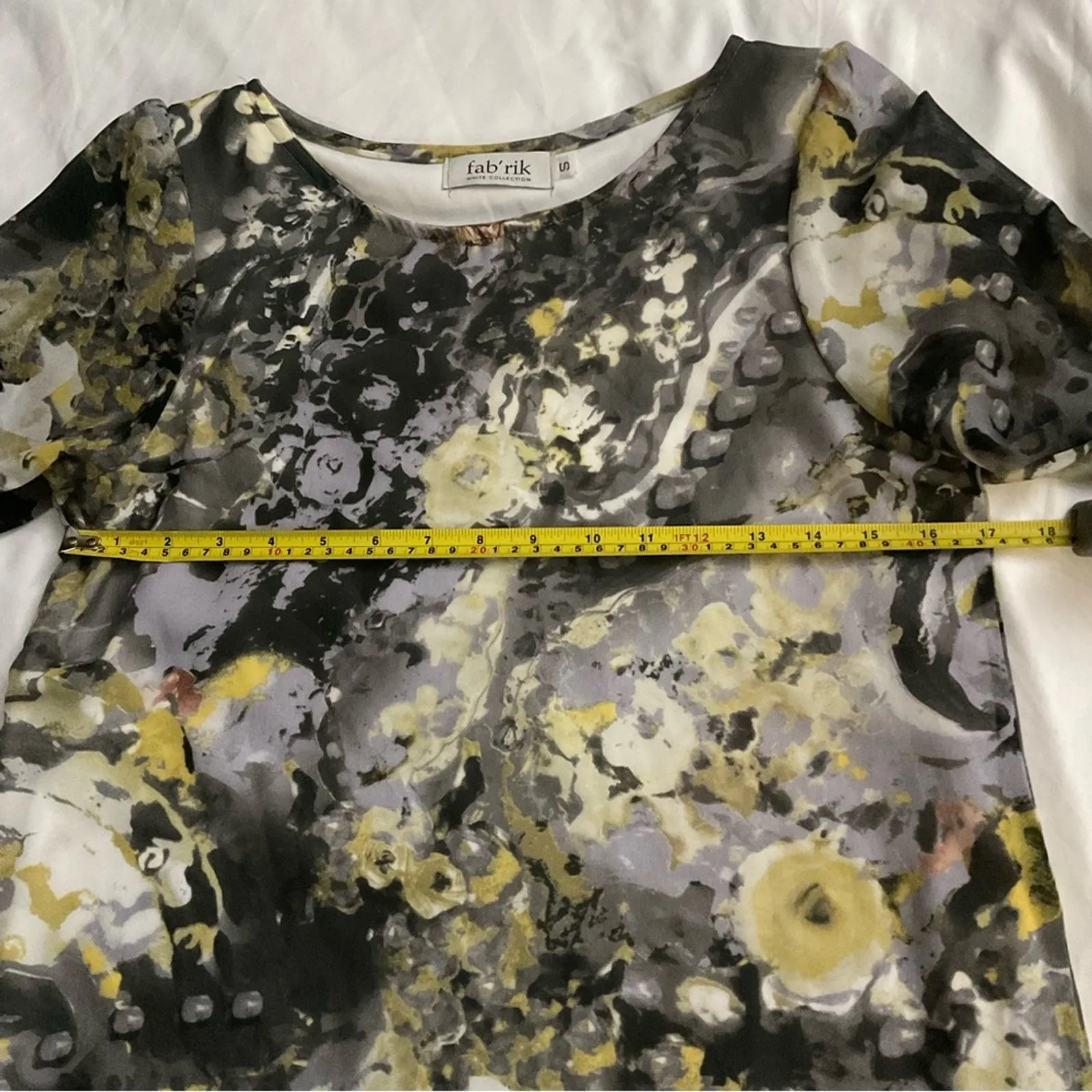 Fab’rik White Collection Floral Shift Midi Dress S Cottagecore Dopamine Fairy - Image 7