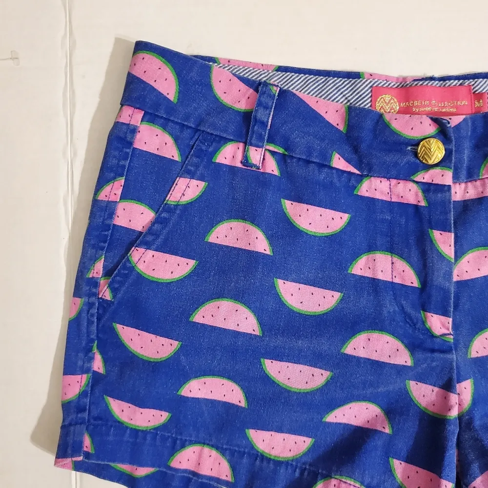 🔥SALE🔥Macbeth Collection Blue Watermelon Print Shorts M - Image 5