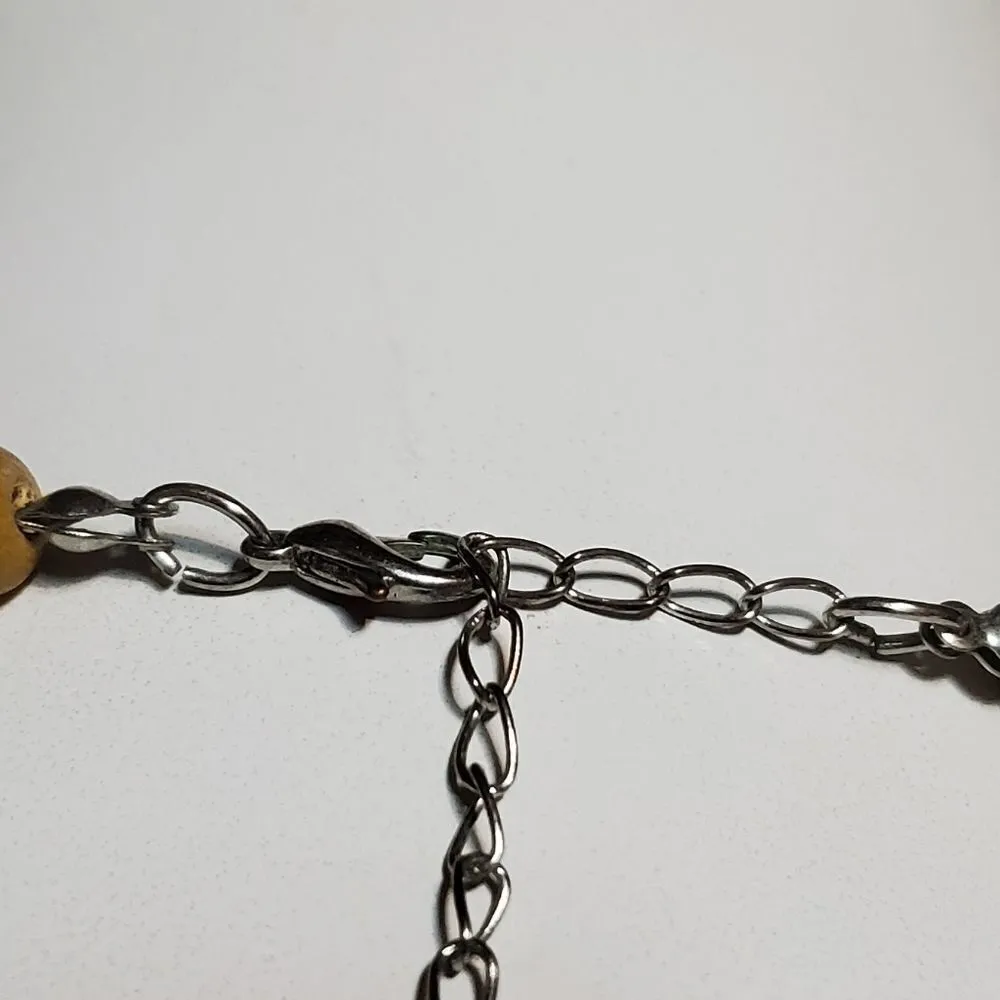 Blue & Tan Necklace Blue - Image 4