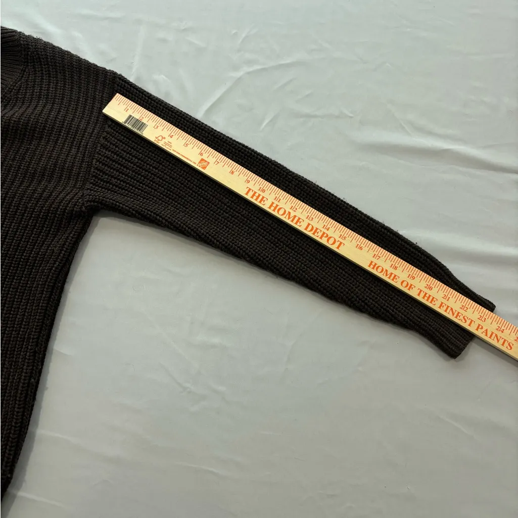 Aritzia Wilfred Roger Brown Oversized V-Neck Sweater Small - Image 5