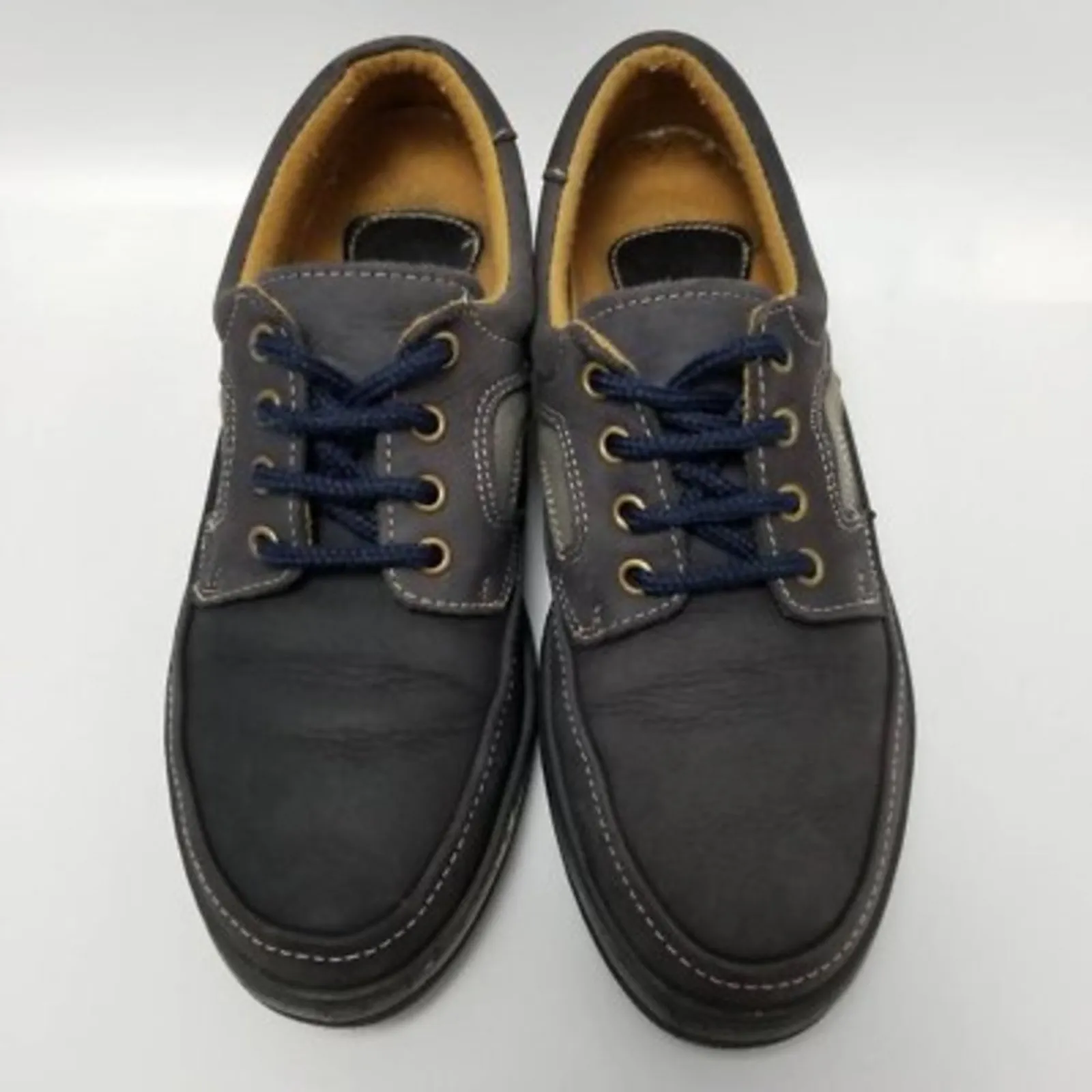 Ecoland Mens Leather Lace Up Sneakers Shoes Size 42 Gray - Image 5