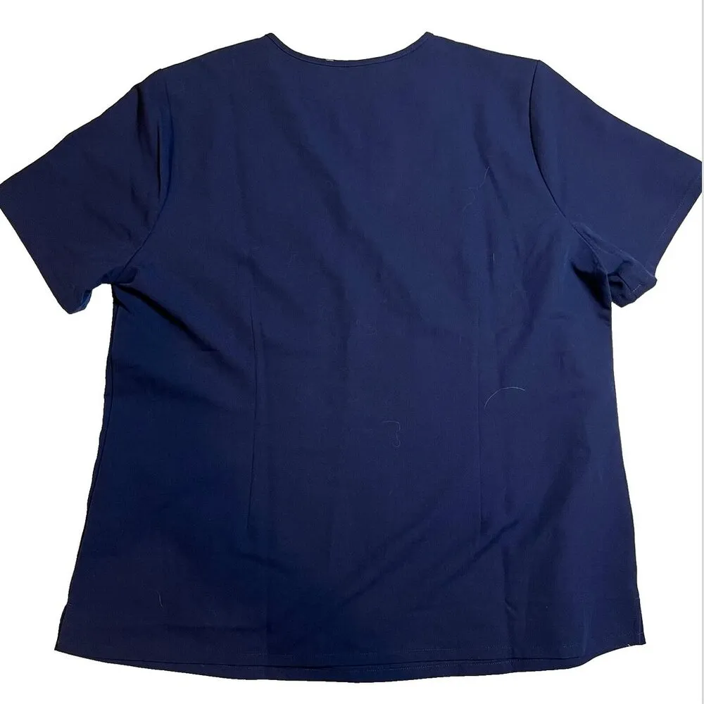 FIGS Technical Collection Navy Blue One Pocket Scrub Top FW1000 Catarina SZ XXL - Image 3