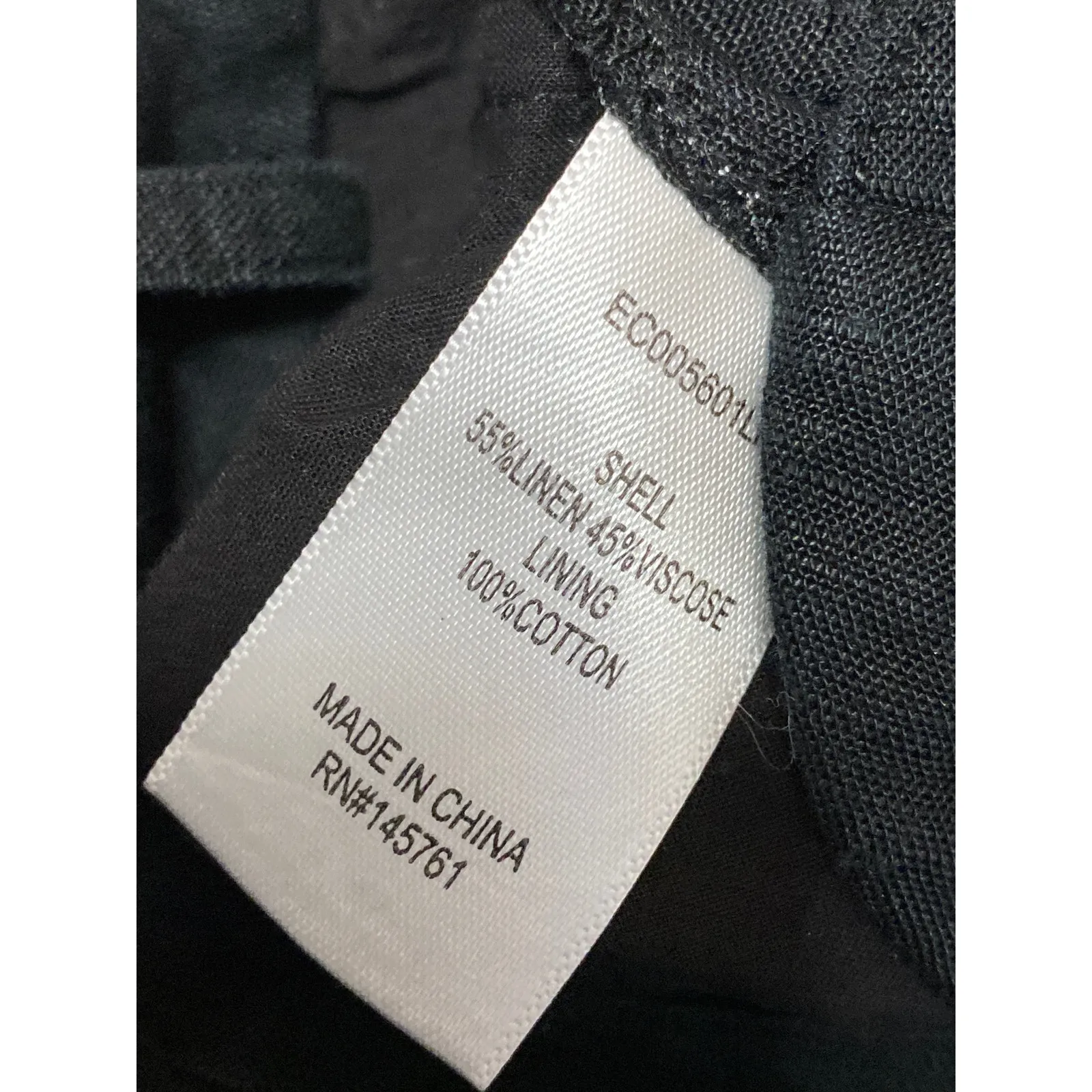 Parker Womens Black Linen High Rise Cropped Straight Leg Trousers Cargo Pants 4 - Image 4