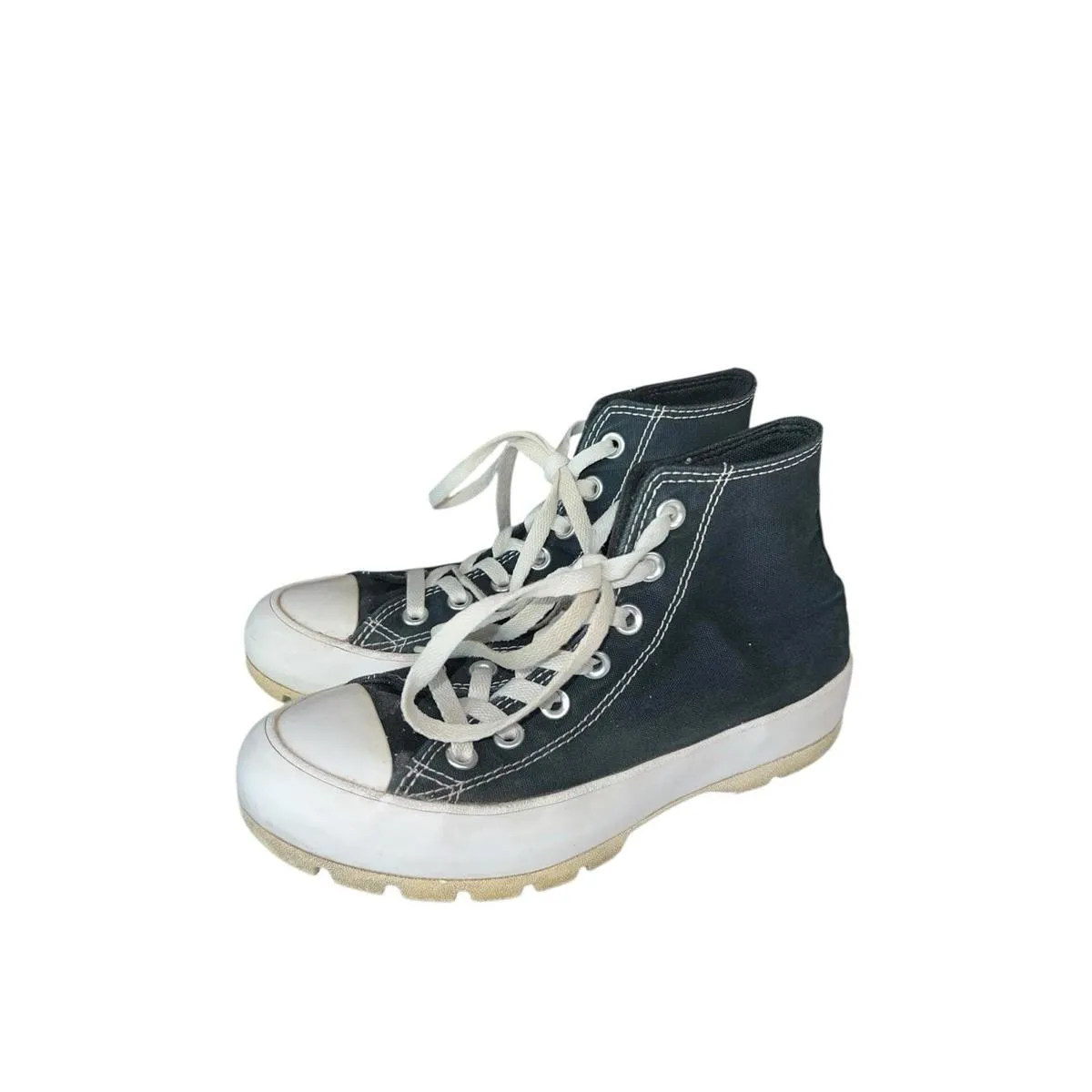 Converse All Star Lugged Black Canvas High Tops Women’s 6 / Men’s 4.5 - Image 4