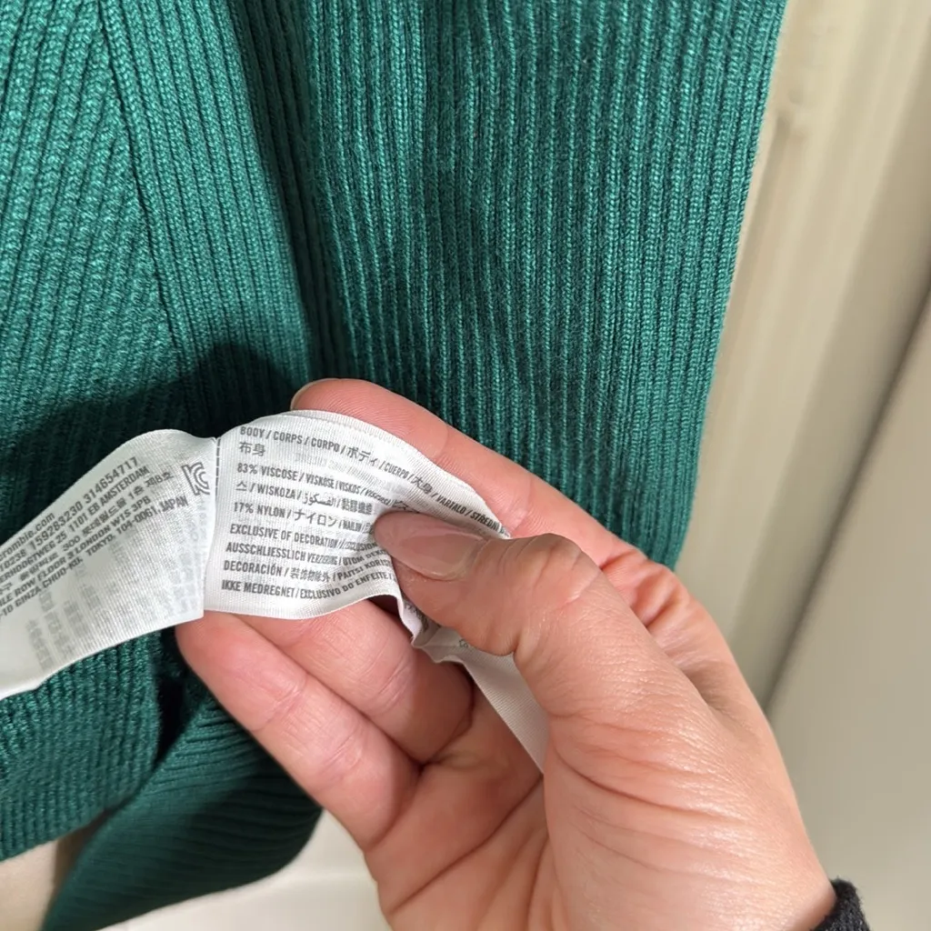 Abercrombie & Fitch ribbed sweetheart neck sweater dress - Image 7