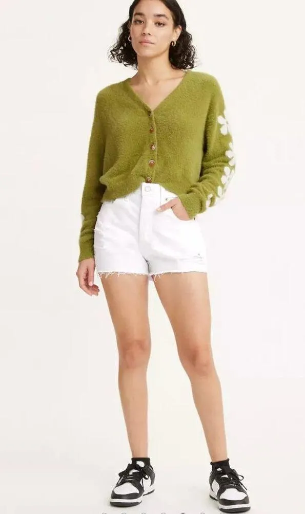 Levi's Premium 501 Original Fit High Rise Shorts Size 28 Everything's Fine White - Image 4