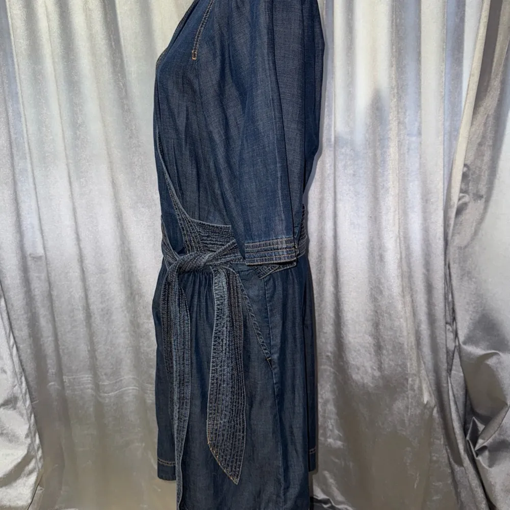 Denim Wrap Dress - Image 4