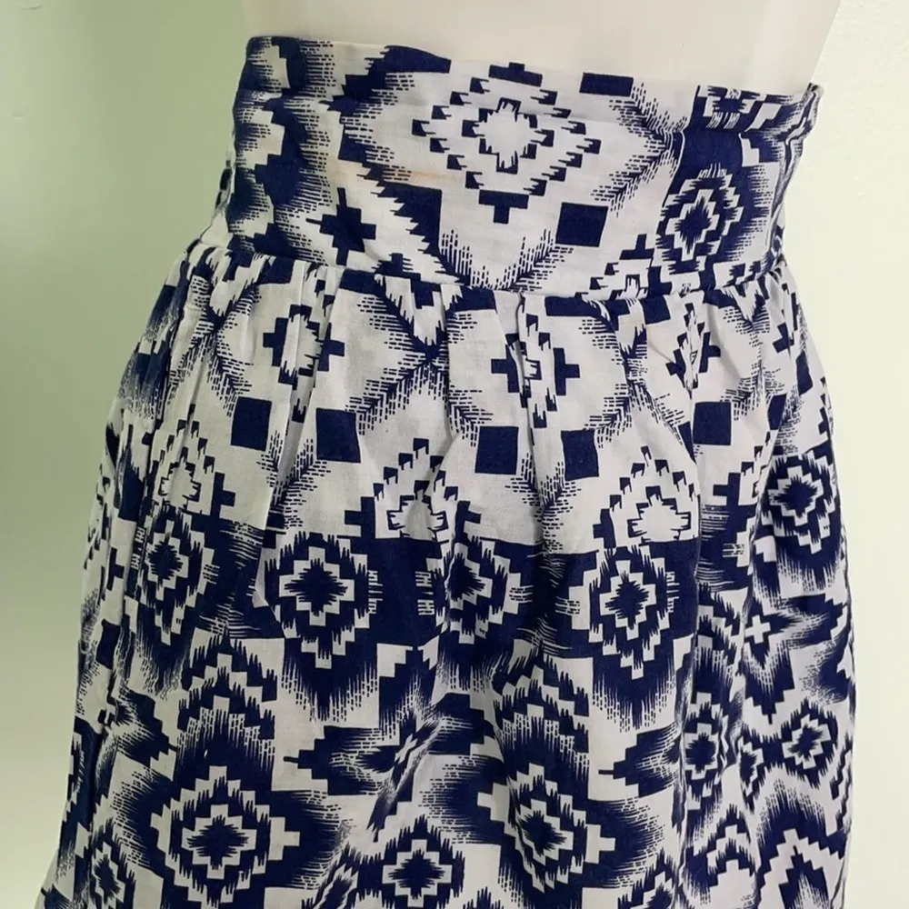 Kavu Cedar Blue Aztec Skirt Size Small - Image 3