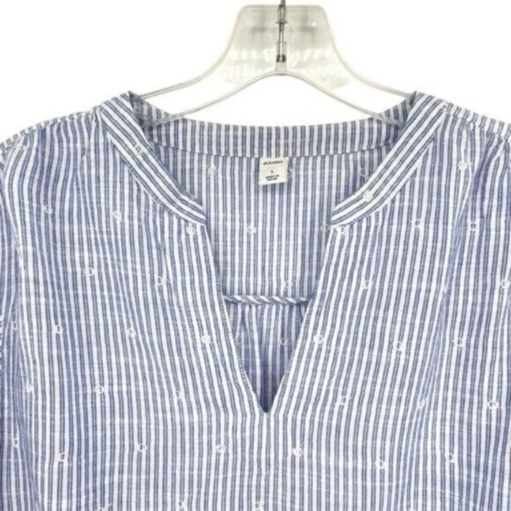 Peasant Top Boho Eyelet Cottagecore Large - Image 5