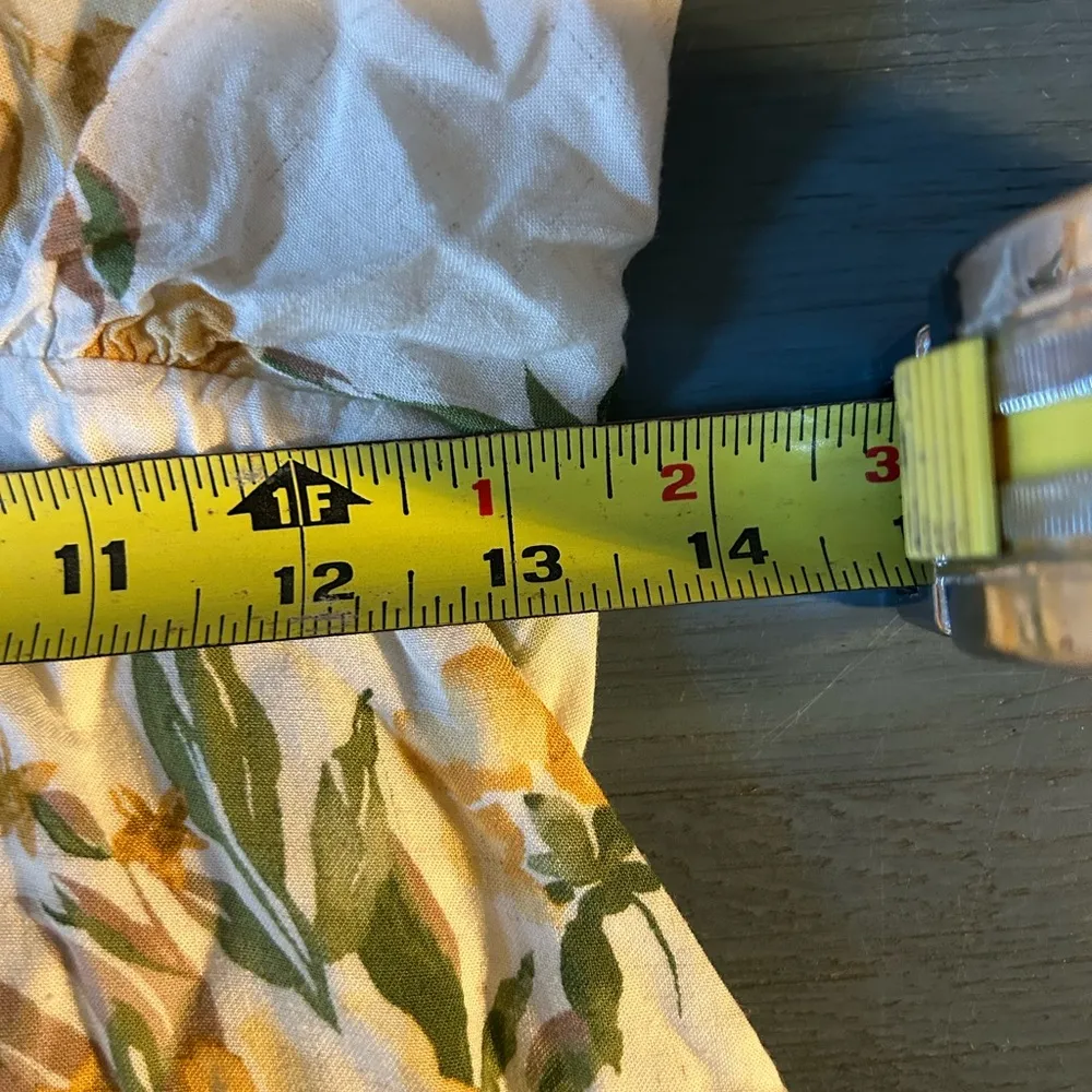 Sage, The Label Floral Long Sleeve Babydoll Dress, Size Small (Tie & Open Back) - Image 6