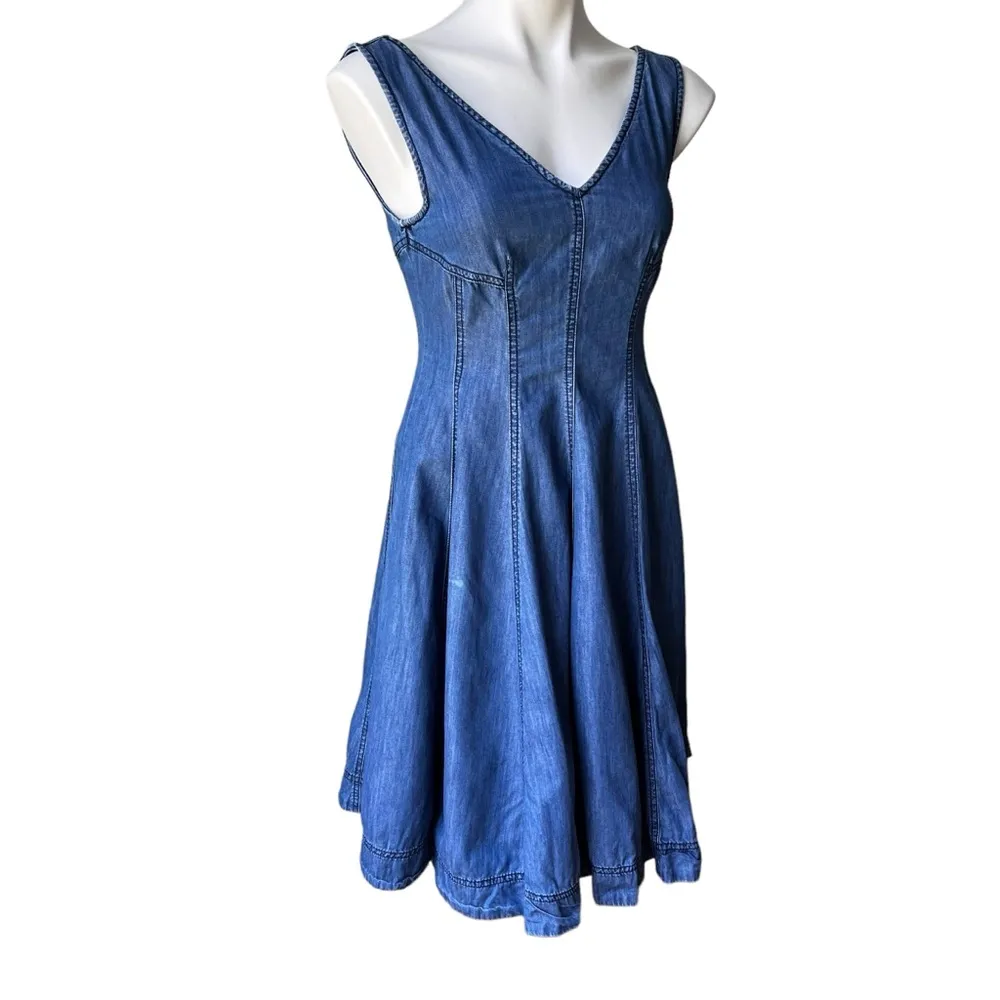 Anthropologie Holding Horses Denim Dress, Sz 0 - Image 6