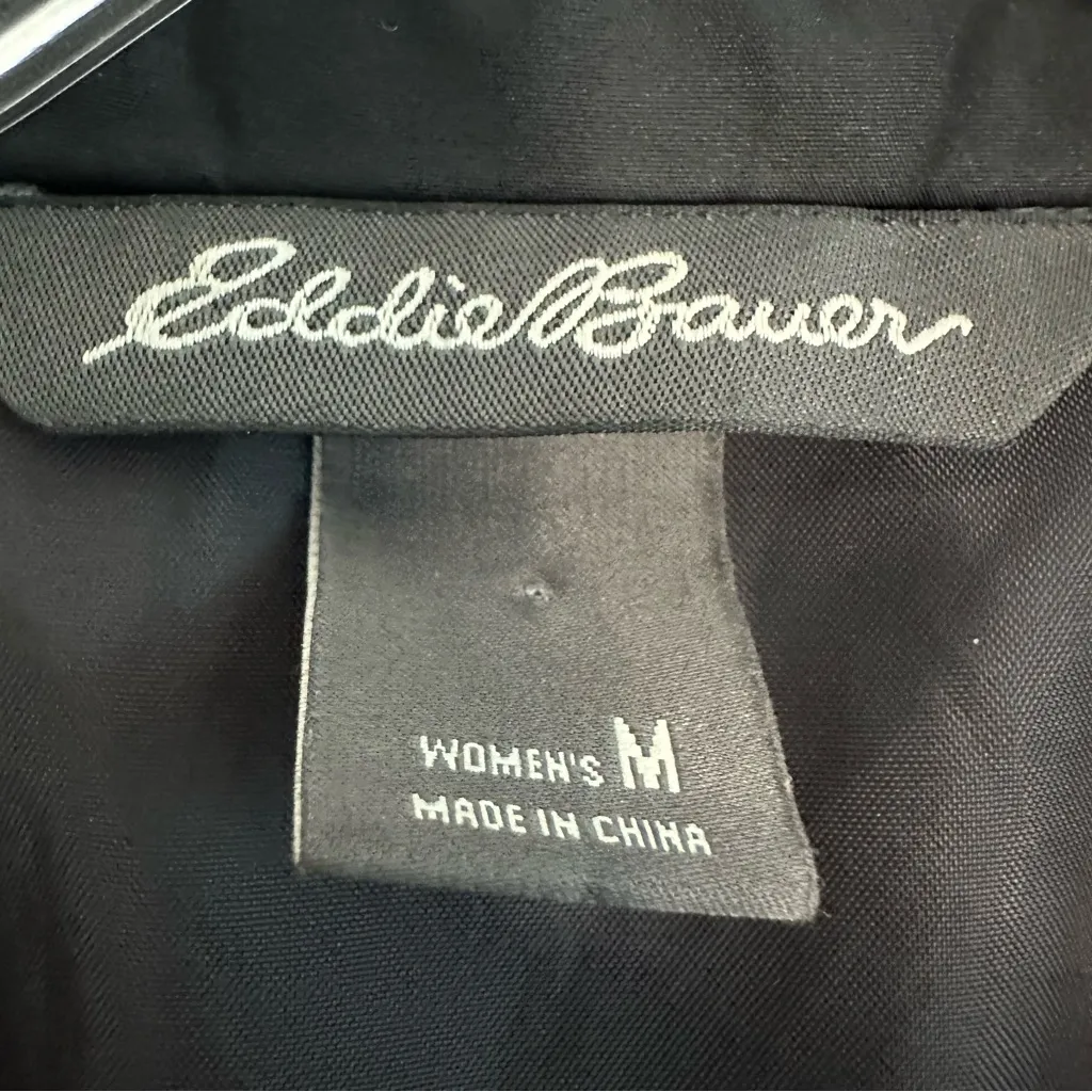 Eddie Bauer Black Quilted Puffer Jacket Size: M - Image 4