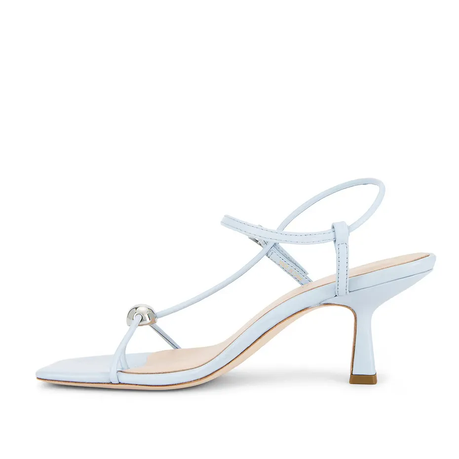 NEW NIB Loeffler Randall Triana Leather Strappy Sandal Heels In Blue - Image 6