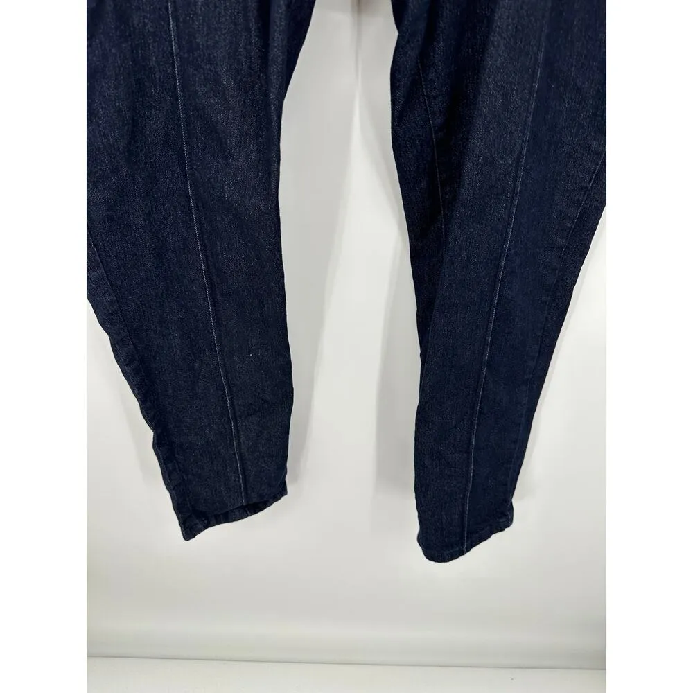 Modcloth Dark Wash Denim Jeans Skinny Women Size 26R Front Pleat Cotton Stretch - Image 3