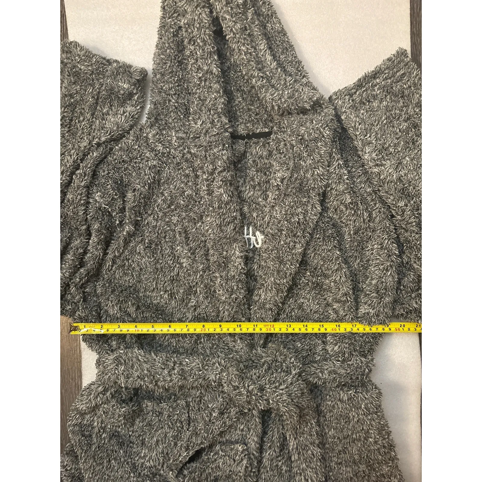 PRETTYLITTLETHING Charcoal Fluffy Bath Robe M Cozycore Comfy Loungewear Casual - Image 6