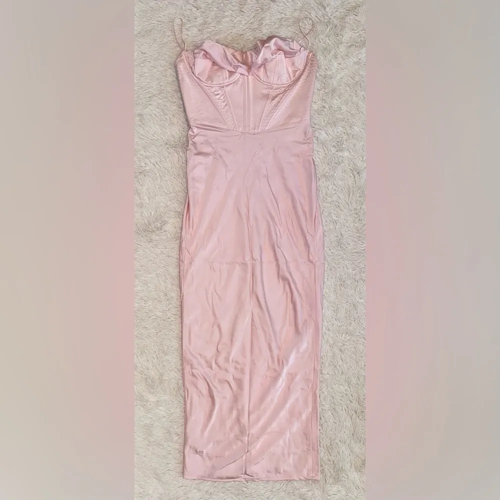 NWOT HOUSE OF CB 'Charmaine' Pink Corset Maxi Dress sz XL plus cup - Image 4